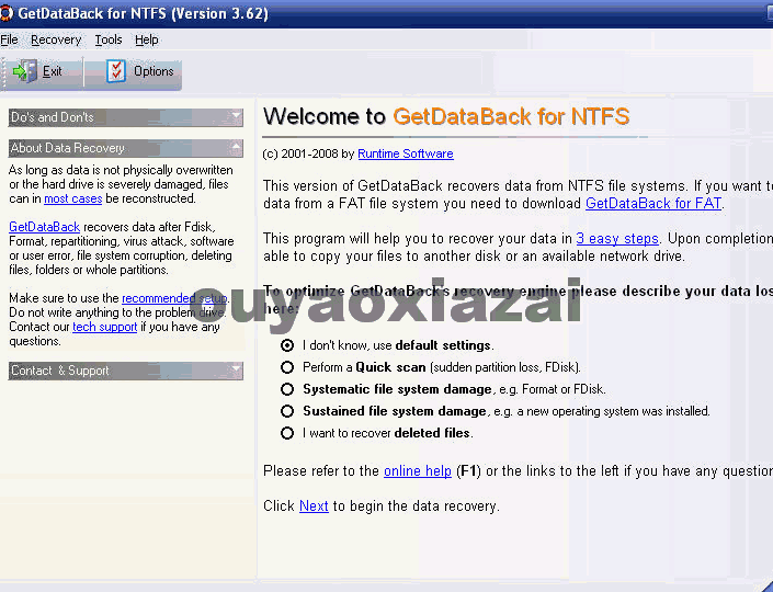 ntfs分区文件恢复工具_GetDataBack for NTFS