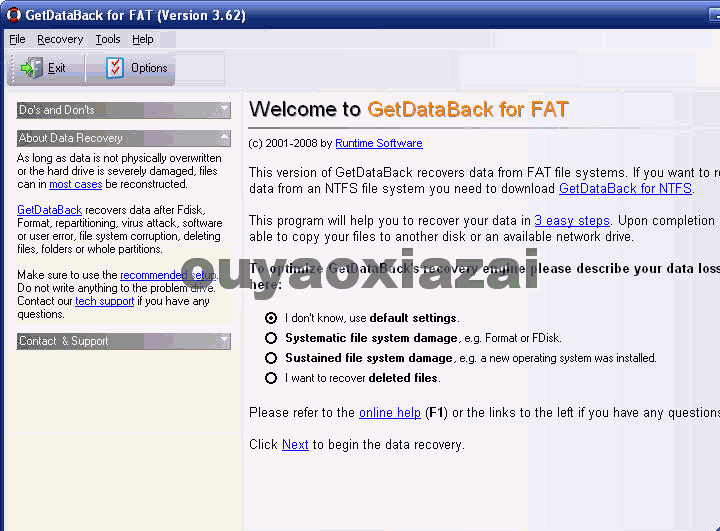 fat分区文件恢复工具_GetDataBack for FAT