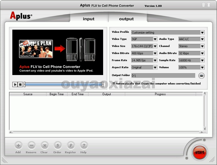 flv转3gp格式_Aplus FLV to 3GP Converter