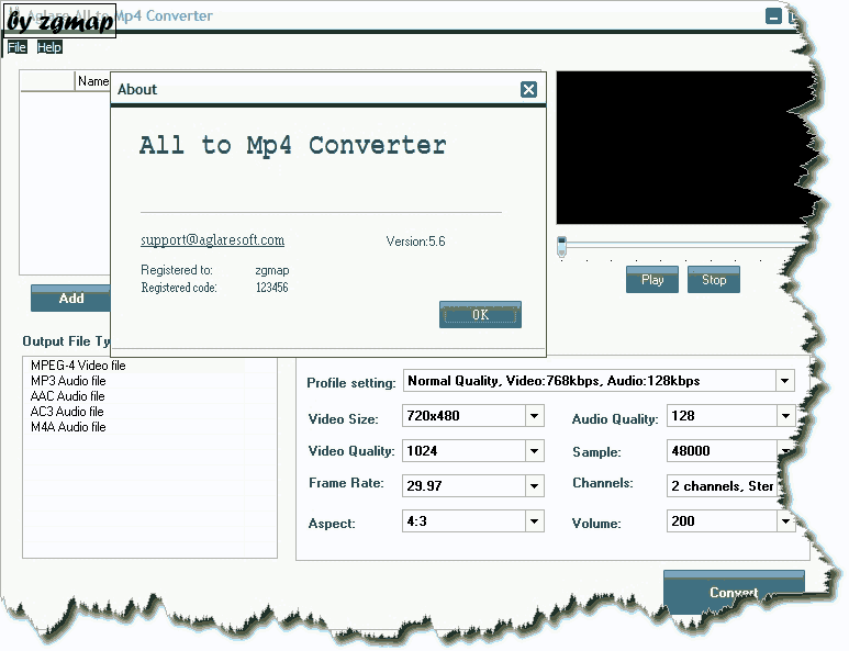 Aglare All to Mp4 视频转换软件