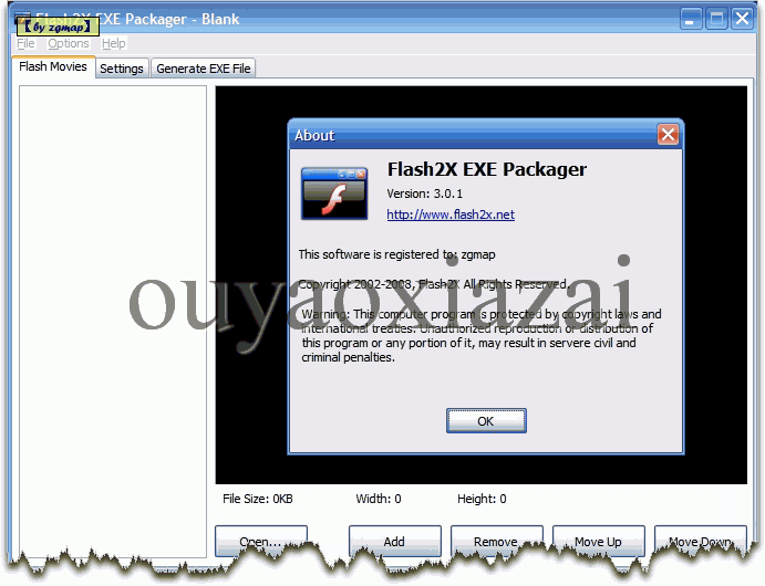 flash转exe_Flash2X EXE Packager
