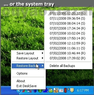 桌面图标排列方式备份还原工具_DeskSave