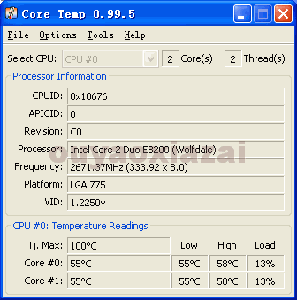 CoreTemp(cpu温度检测)