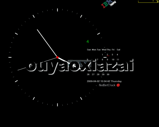 ibm黑色时钟屏保程序_RedDotClock