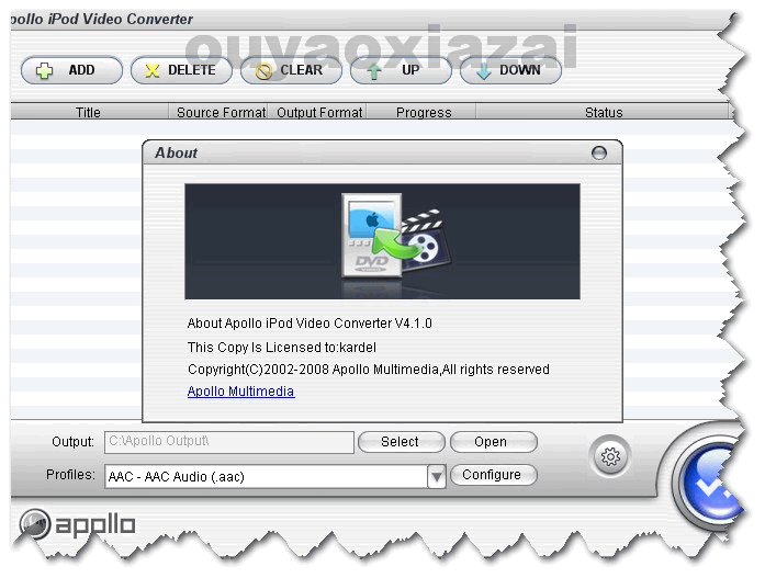 Apollo IPod Video Converter V4.1.1