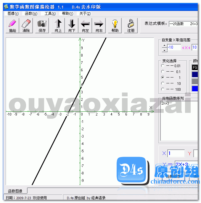 数学函数图像描绘器 V1.1 绿色免费版