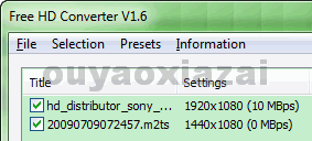 免费MTS、M2TS视频转换器_Free HD Converter