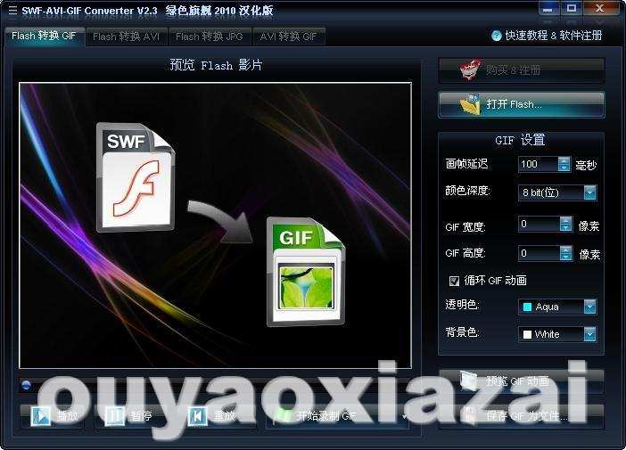 Swf/Avi转Gif工具_SWF-AVI-GIF Converter