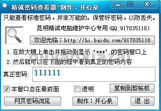 精诚密码查看器、类似星号密码查看器