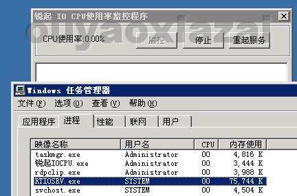 锐起无盘IO/CPU使用率监控工具