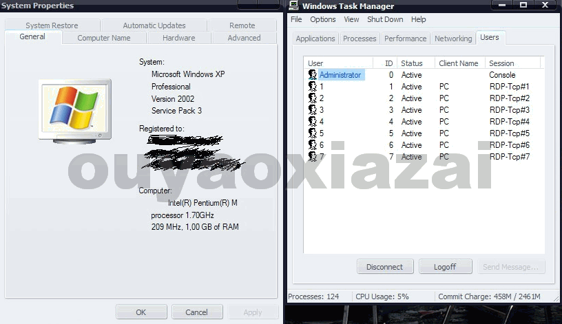 XP sp2/sp3远程桌面多用户补丁