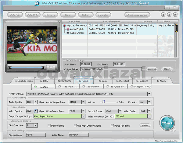 WinX HD Video Converter Deluxe