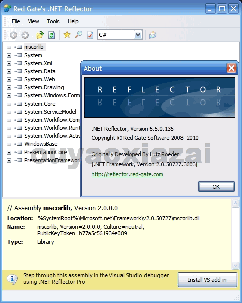 .NET程序反编译软件_.NET Reflector
