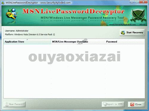 本地MSN帐号密码读取器_MSNLivePasswordDecryptor