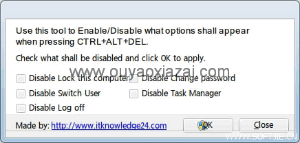 Ctrl+Alt+Del键管理软件_Tweak Ctrl+Alt+Del Options Tool