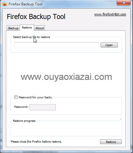 Firefox资料备份软件_Firefox Backup Tool