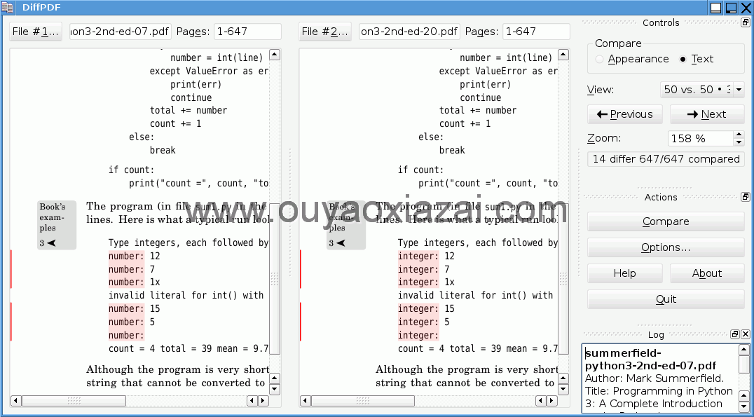 PDF比较工具、多PDF文件比较软件_DiffPDF