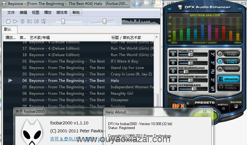 foobar2000播放器音效插件_DFX for foobar2000