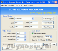 Cute Screen Recorder_屏幕录象、保存为swf格式