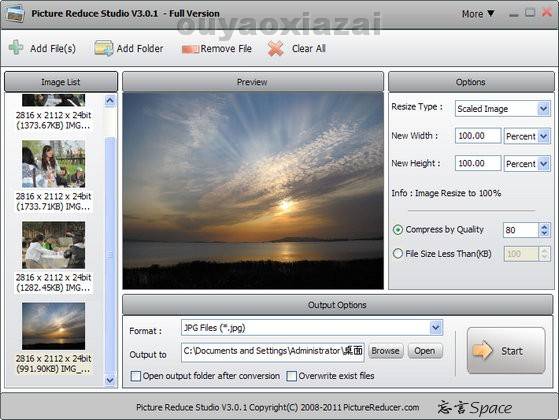 图片压缩、转换、调整工具_Picture Reduce Studio