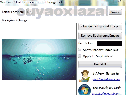 Win7文件夹背景图设置工具_Win7 Folder Background Changer