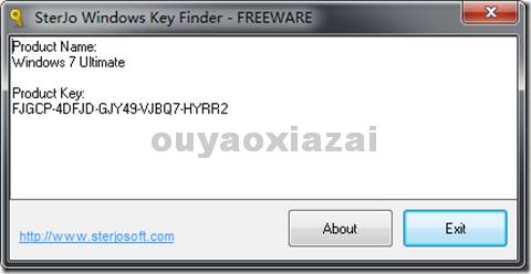 Windows Key密钥查看器_SterJo Windows Key Finder