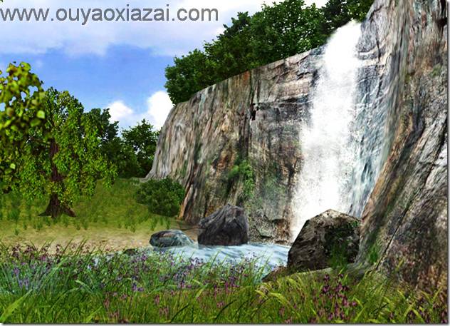 3D动态瀑布屏保_3D Waterfall Screensaver