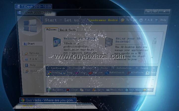 电脑3d桌面软件T3Desk V1.1 绿色版