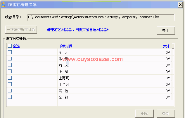IE缓存清理工具_IE缓存清理专家2012