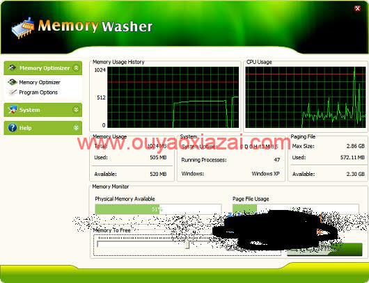 内存自动优化整理工具_Memory Washer