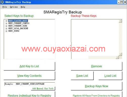 注册表备份/还原工具_SMARegisTry Backup