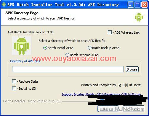 批量备份安装android软件_APK Batch Installer