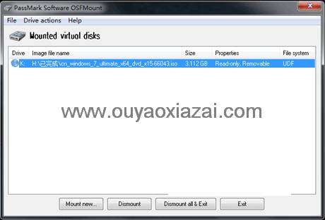 OSFMount虚拟光驱软件之绿色版