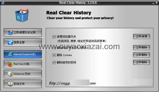 电脑使用痕迹、历史记录清理工具_Real Clear History