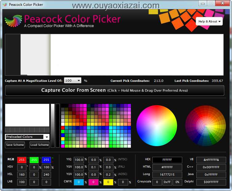 取色器、屏幕取色工具_Peacock Color Picker