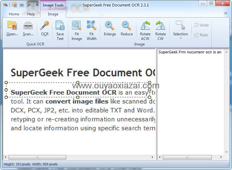 英文OCR文字识别软件_SuperGeek Free Document OCR