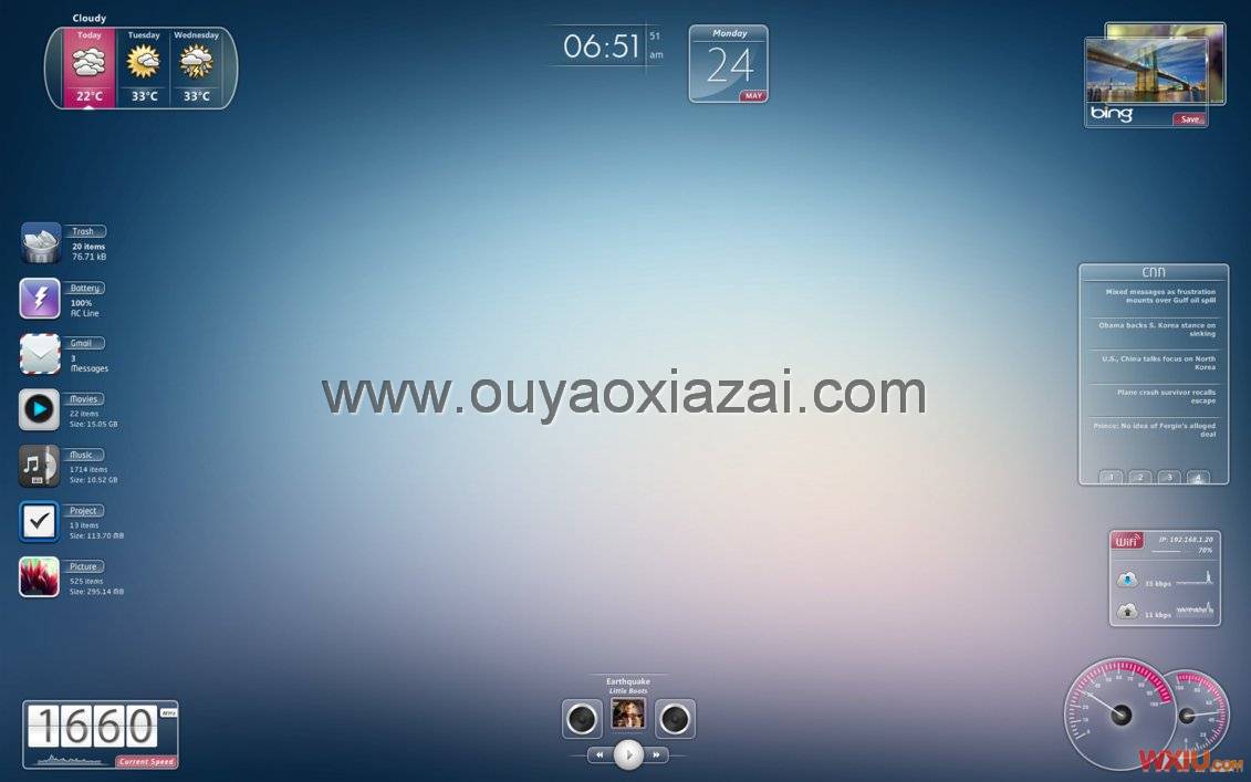 Rainmeter_在桌面上实时显示硬件信息