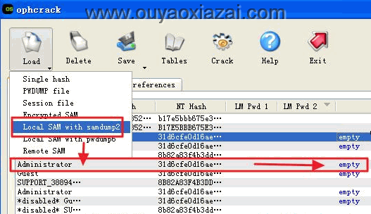 登录密码破解工具_Ophcrack V3.4 下载