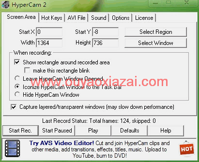 HyperCam_功能强大的屏幕录象软件