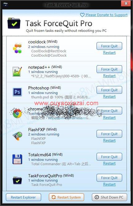 顽固进程强制结束小工具_Task ForceQuit
