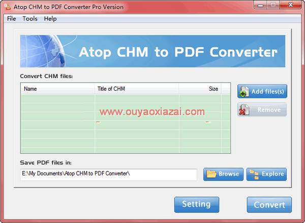 CHM帮助文件转PDF_Atop CHM to PDF Converter