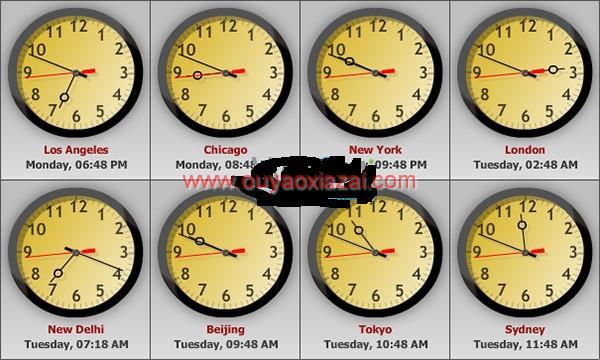 显示全球城市时间_Advanced World Clock