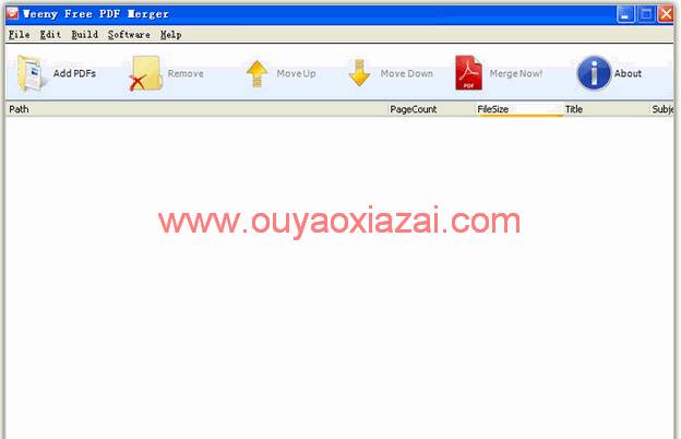 Weeny Free PDF Merger_合并多个pdf文件为一个