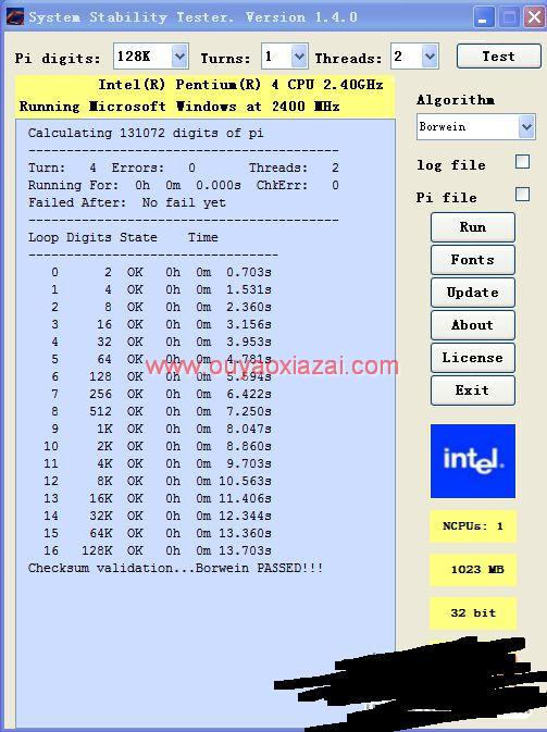 CPU性能和稳定性测试_System Stability Tester