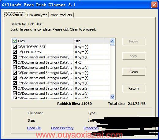 系统垃圾清理软件_GiliSoft Free Disk Cleaner