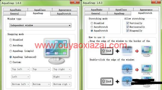 Aquasnap_免费的桌面窗口排列布局工具