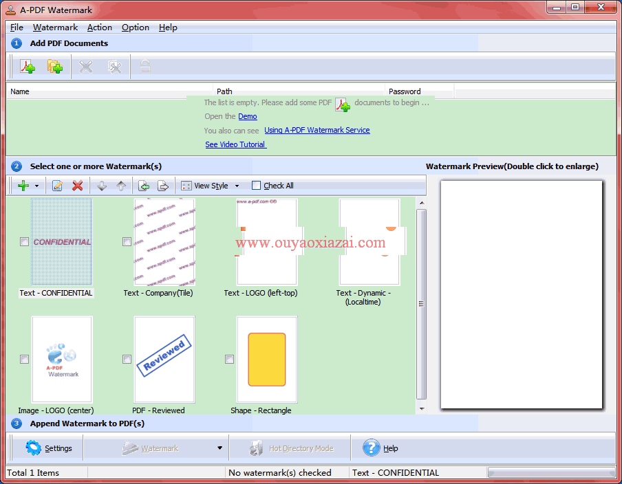 PDF文档加水印\PDF水印工具_A-PDF Watermark