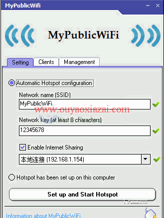 WIFI热点快速创建软件_MyPublicWiFi