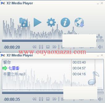 漂亮的迷你音乐播放器_X2 Media Player