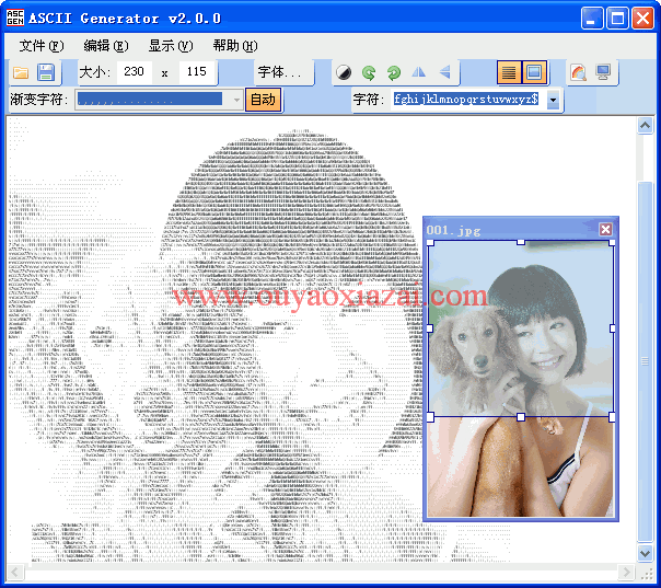 图片转ASCII字符画转换器_ASCII Generator